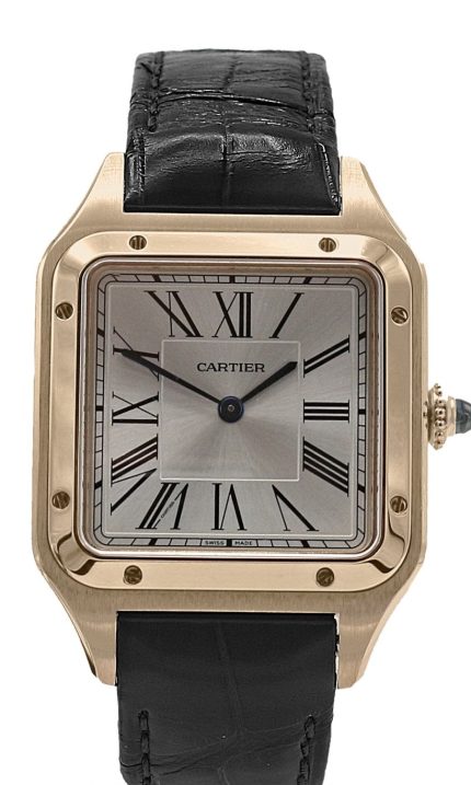 Cartier Santos-Dumont Large Model Quartz Strap Watch - 18ct Rose Gold REF: 4241