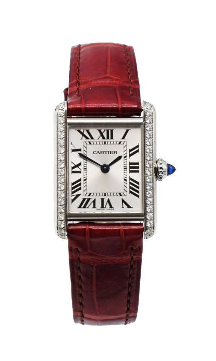 Cartier Steel Tank Watch, Small Model, Quartz Movement Ref W4TA0016